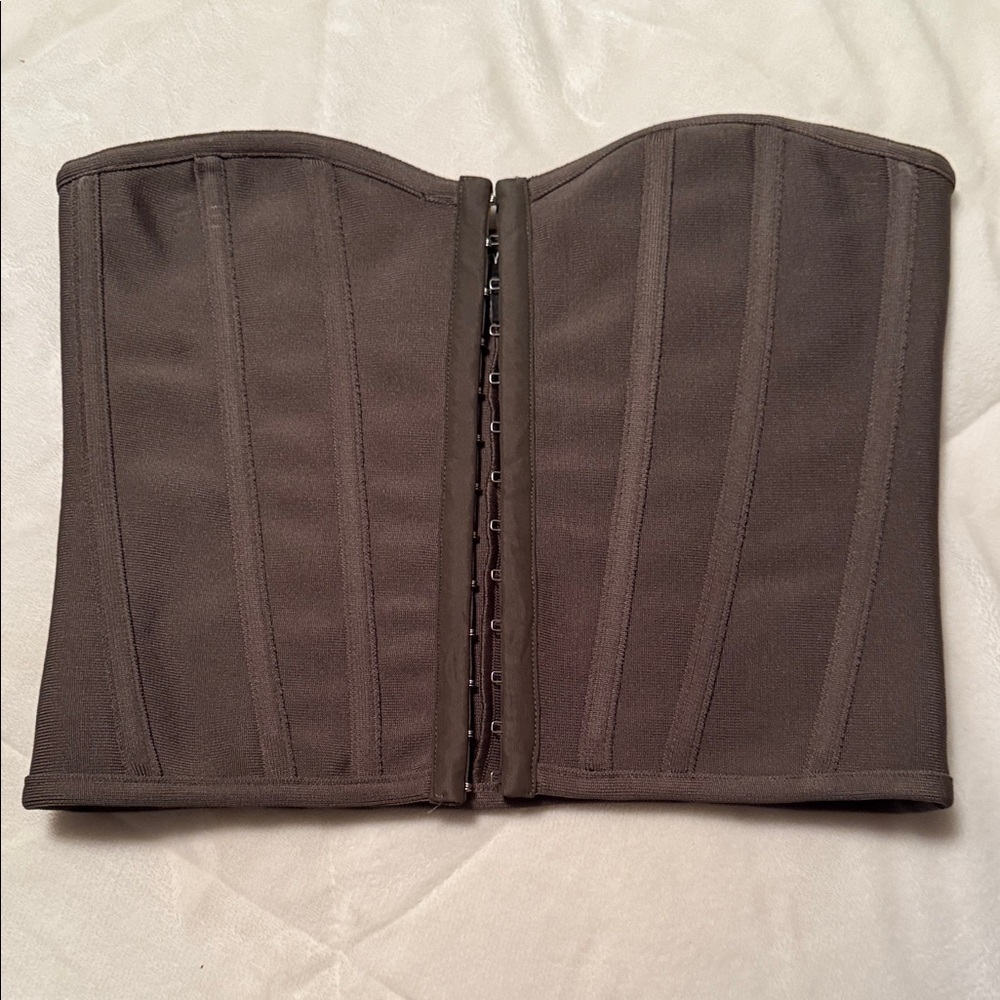 PrettyLittleThing Brown Corset Top